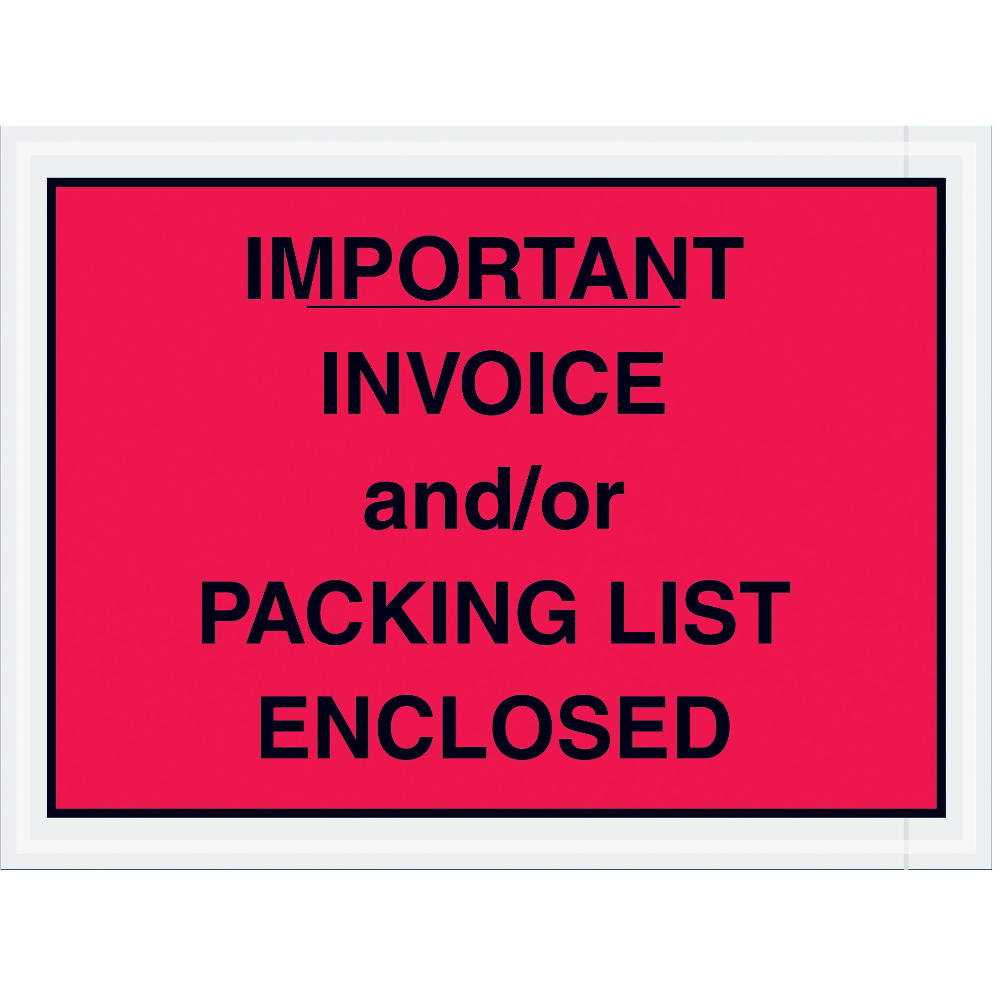 4 1/2 x 6" Red "Important Invoice and/or Packing List Enclosed" Envelopes (PL418) Case Of 1000
