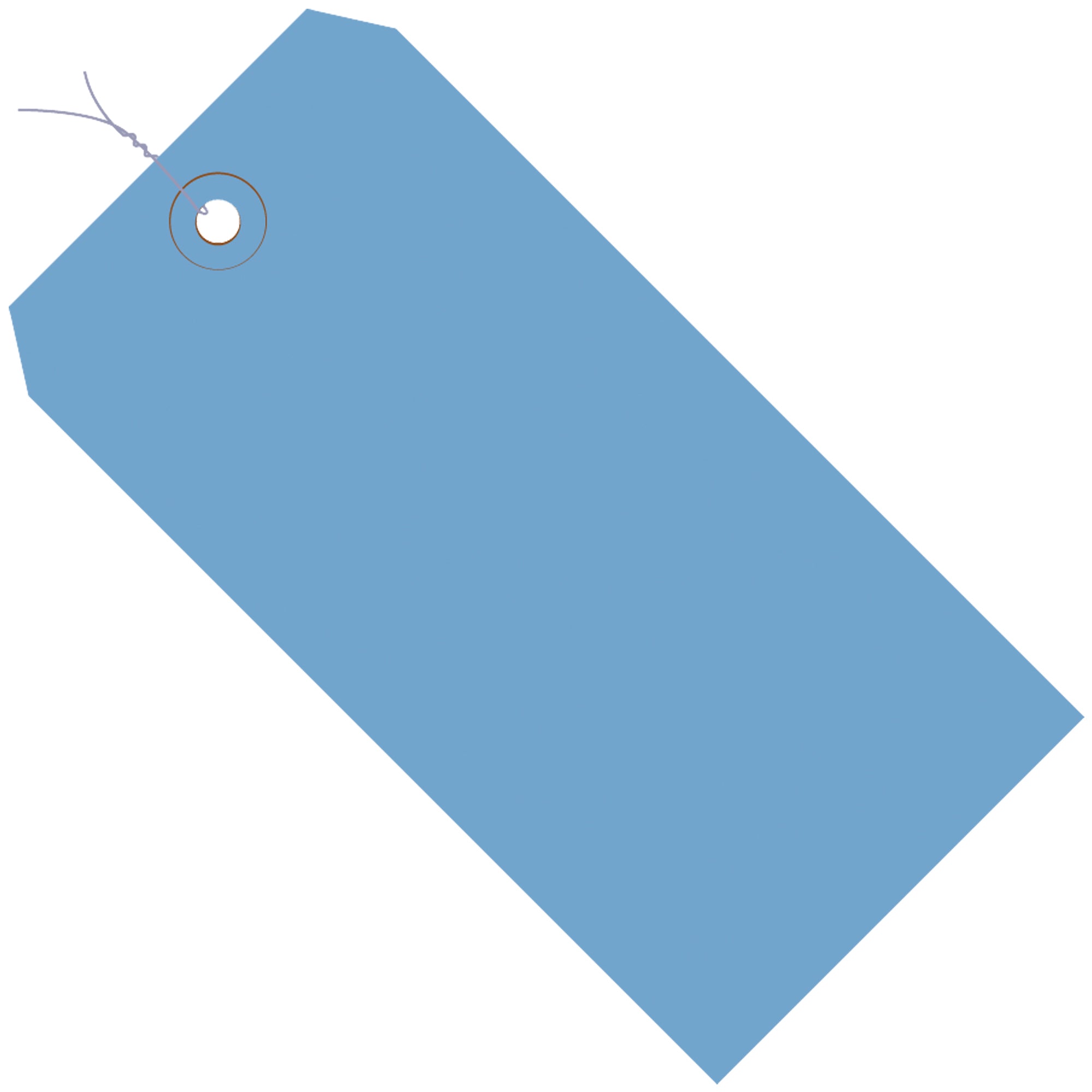 4 1/4 x 2 1/8" Dark Blue 13 Pt. Shipping Tags - Pre-Wired (G11043A) Case Of 1000