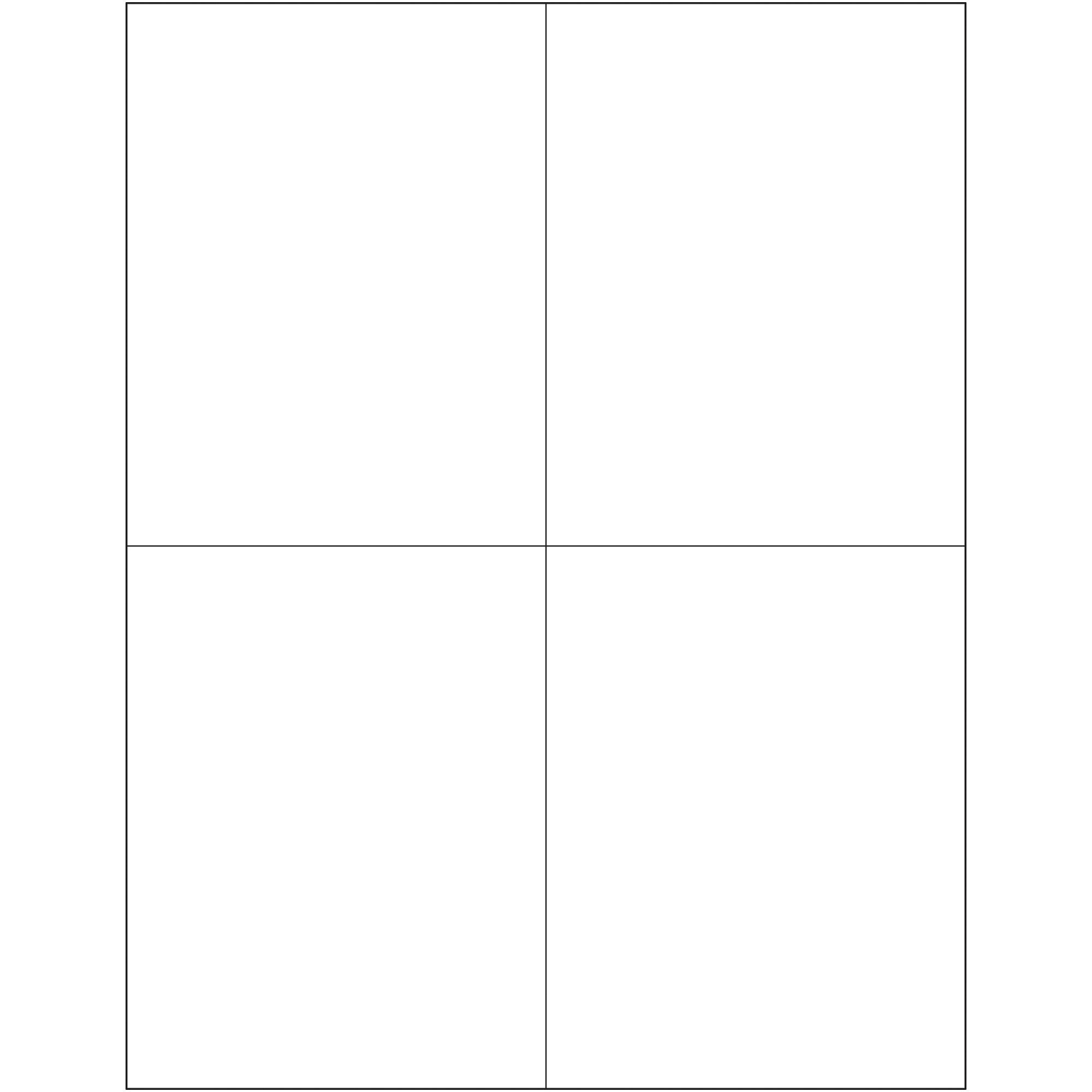 4 1/4 x 5 1/2" White Rectangle Laser Labels - Master Case (LL131MC) Case Of 4000