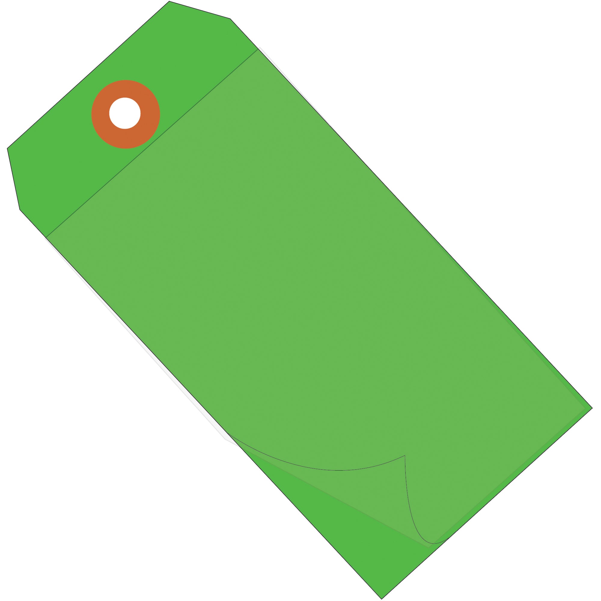 4 3/4 x 2 3/8"Green Self-Laminating Tags (G26026) Case Of 100