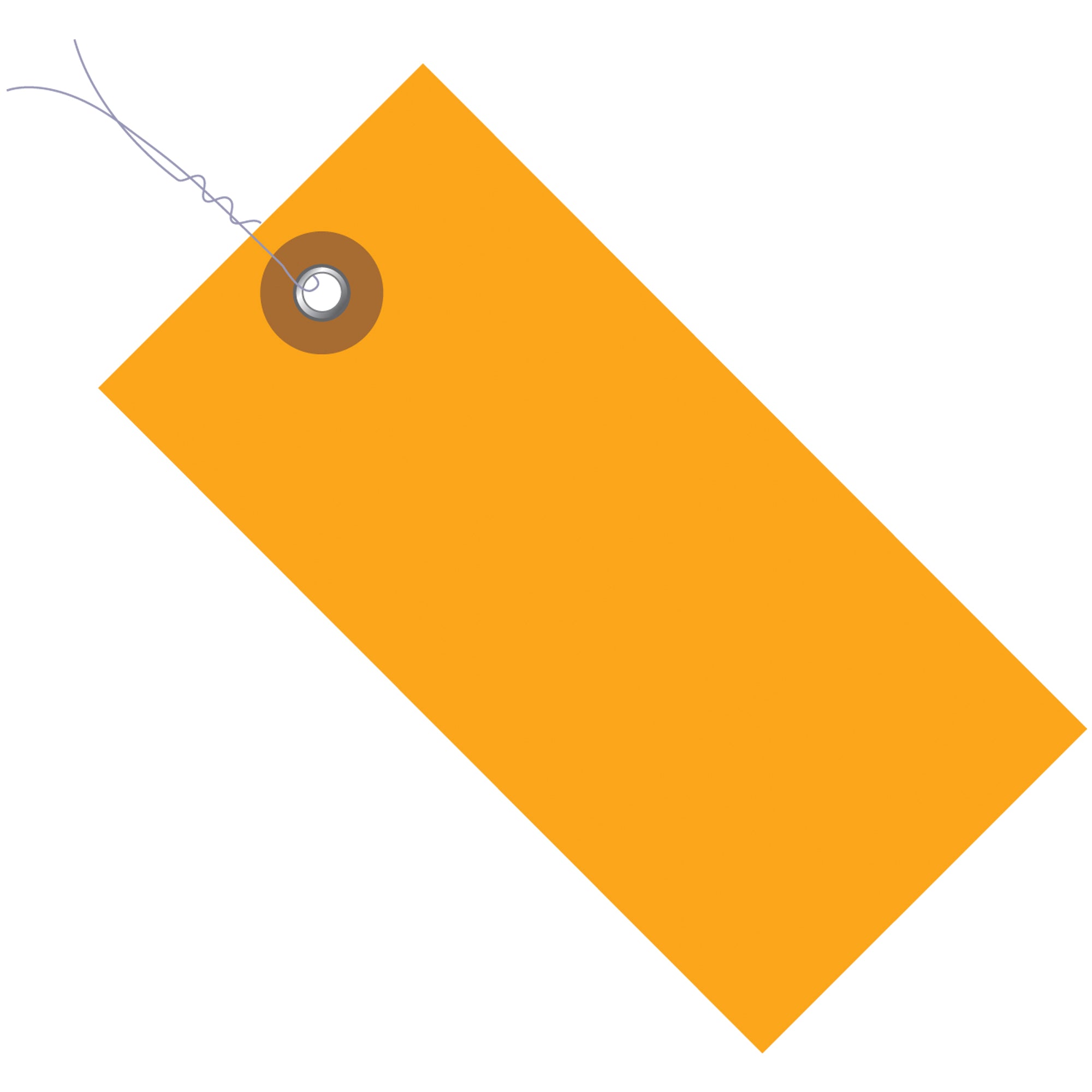 4 3/4 x 2 3/8" Orange Tyvek Shipping Tags - Pre-Wired (G14053E) Case Of 100