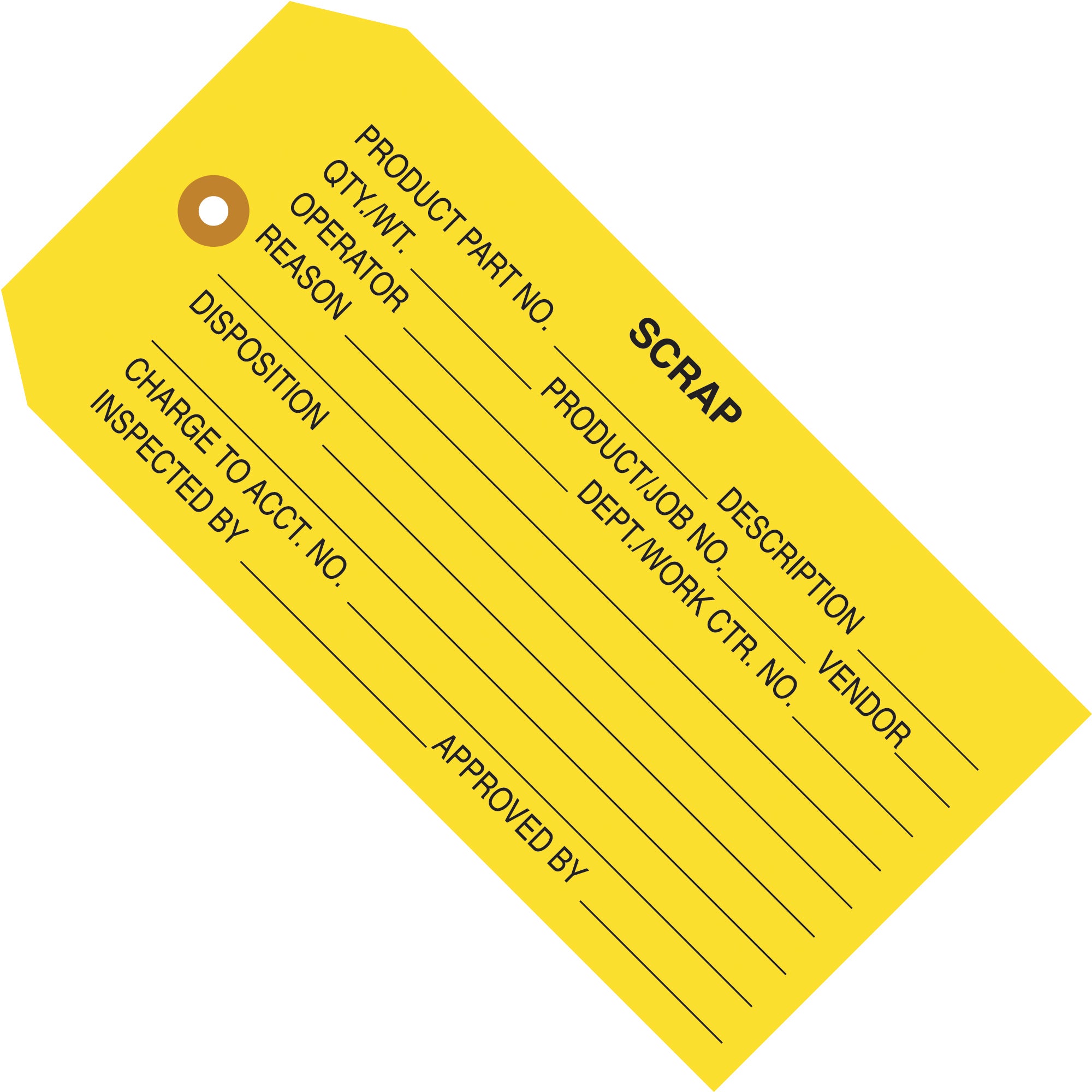 4 3/4 x 2 3/8" - "Scrap" Inspection Tags (G20051) Case Of 1000