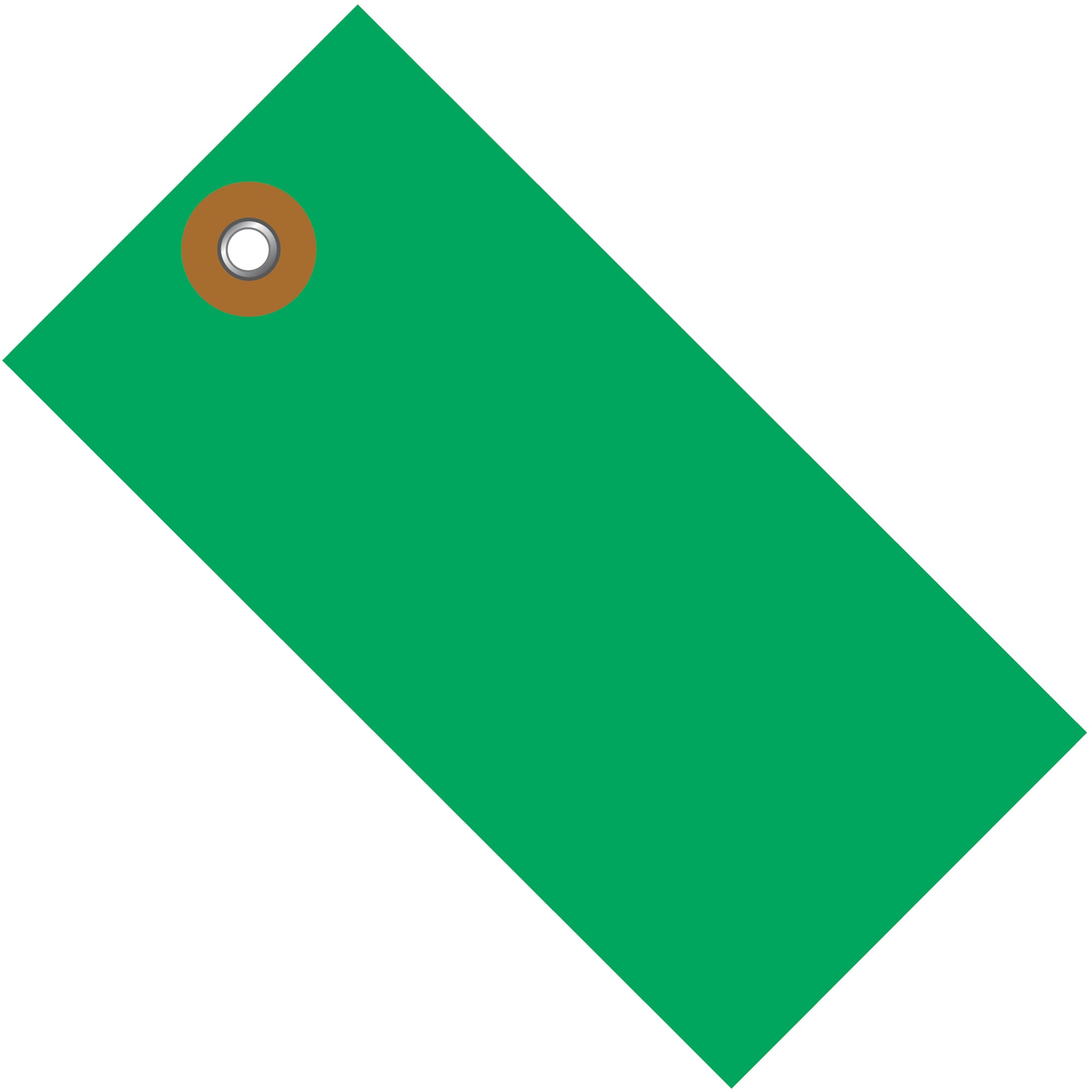 5 3/4 x 2 7/8" Green Tyvek Shipping Tag (G14071C) Case Of 100