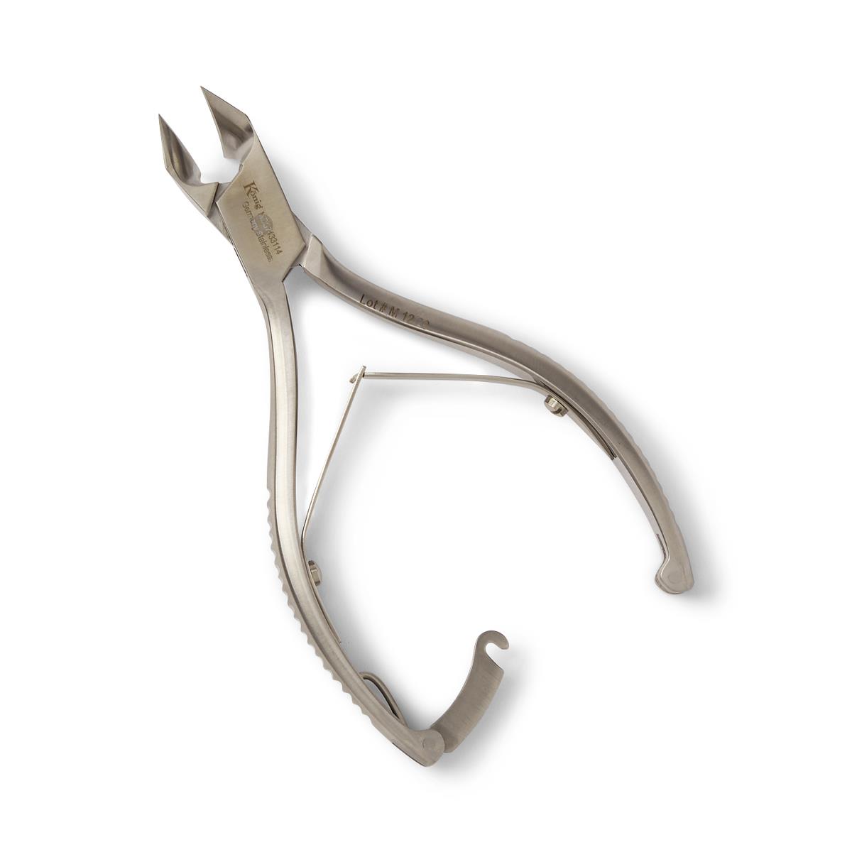 5.5" (14 cm) Konig Double Spring Angled Concave Nail Clipper with Catch, 1 EA (MDS7433114) Each