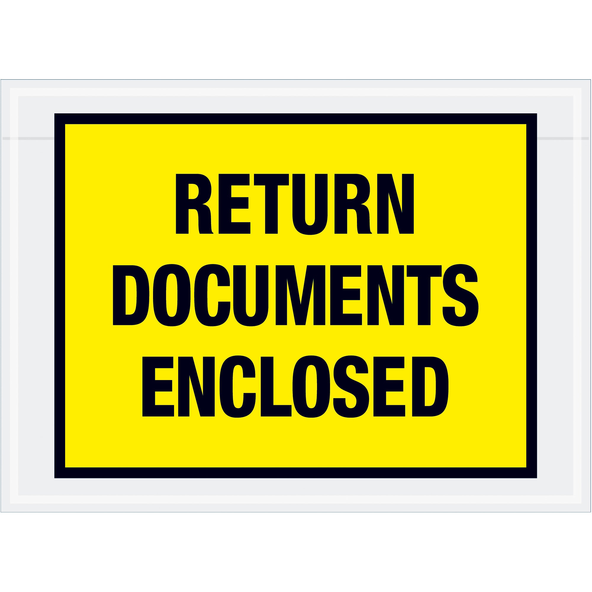 7 1/2 x 5 1/2" Yellow "Return Documents Enclosed" Envelopes (PL448) Case Of 1000