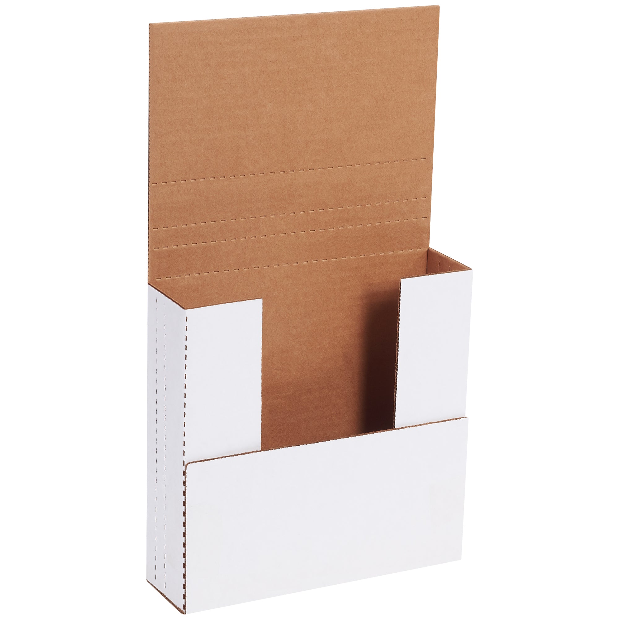 7 1/2 x 7 1/2 x 2" White Easy-Fold Mailers (M772BF) Bundle Of 50