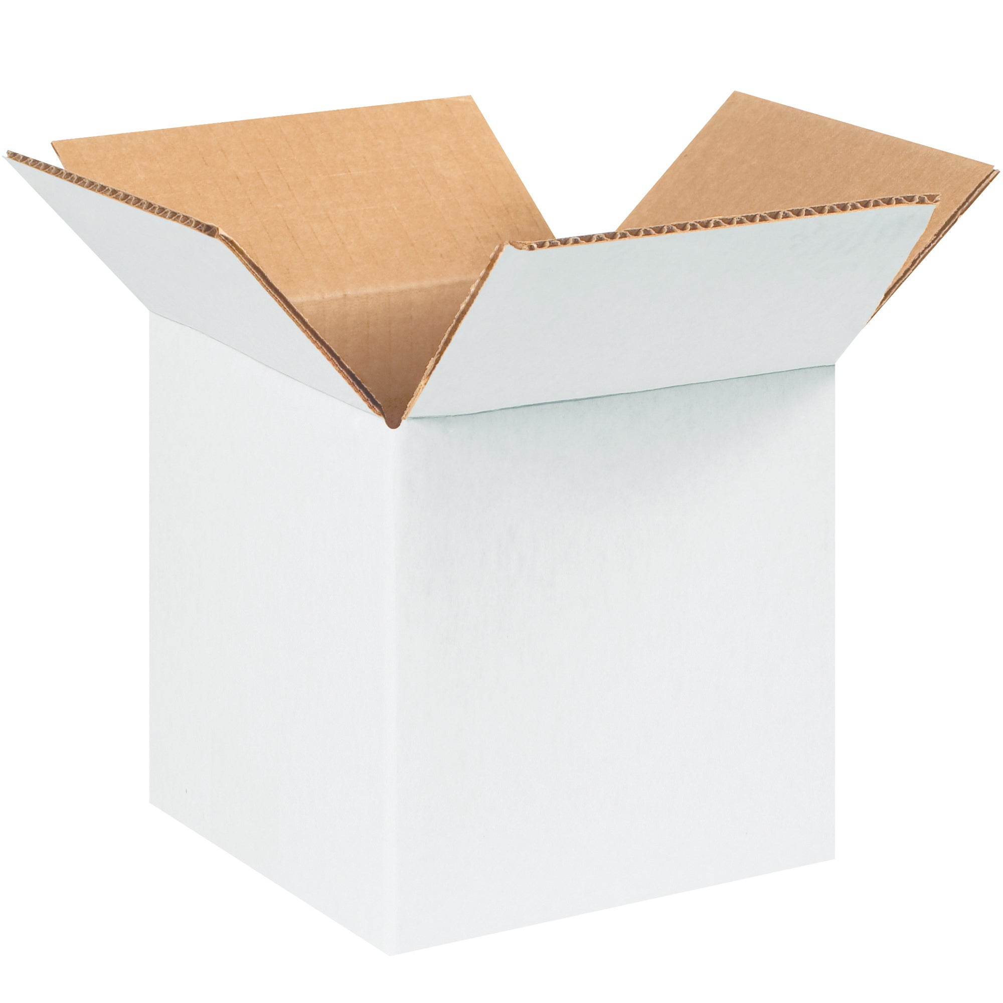 7 x 7 x 7" White Corrugated Boxes (777W) Bundle Of 25