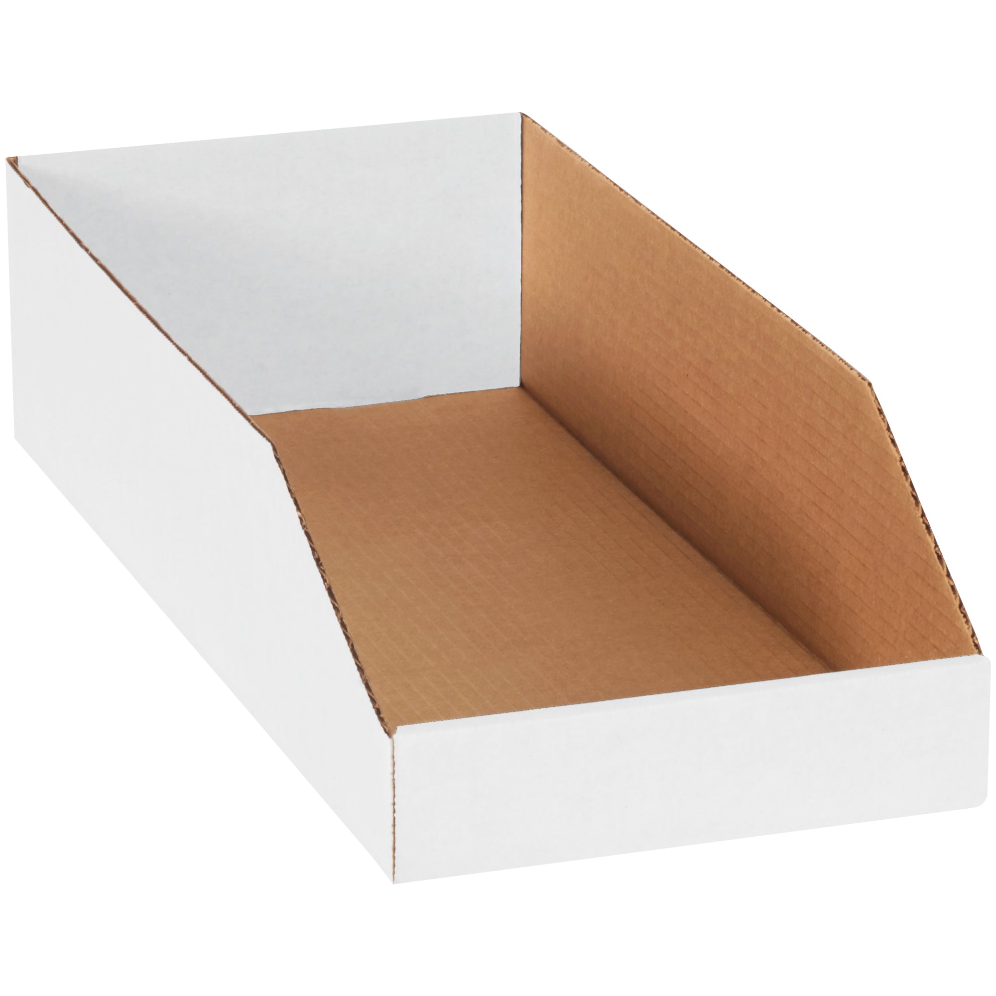 8 x 18 x 4 1/2" White Bin Boxes (BINBWZ818) Bundle Of 50