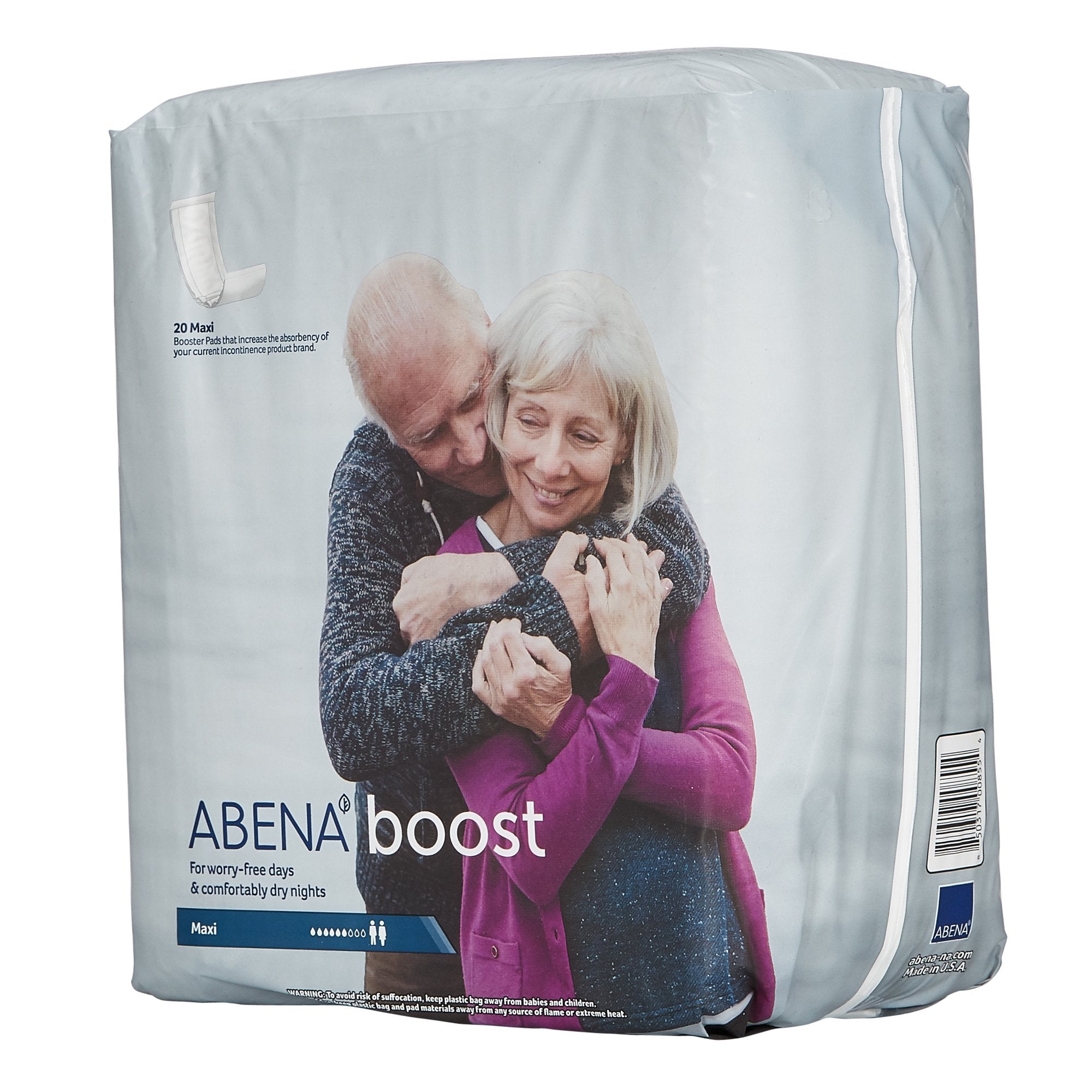 Abena Boost Booster Pad 6-1/4 X 24 Inch Moderate Absorbency Fluff / Polymer Core One Size Fits Most (1043530_BG) 20/BG