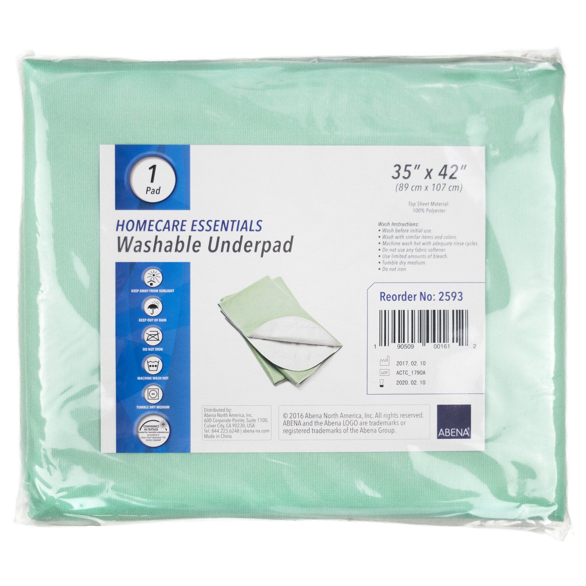 Abena Reusable Underpad 35 X 42 Inch Super Absorbent Core Moderate Absorbency (1170406_EA) 1/EA