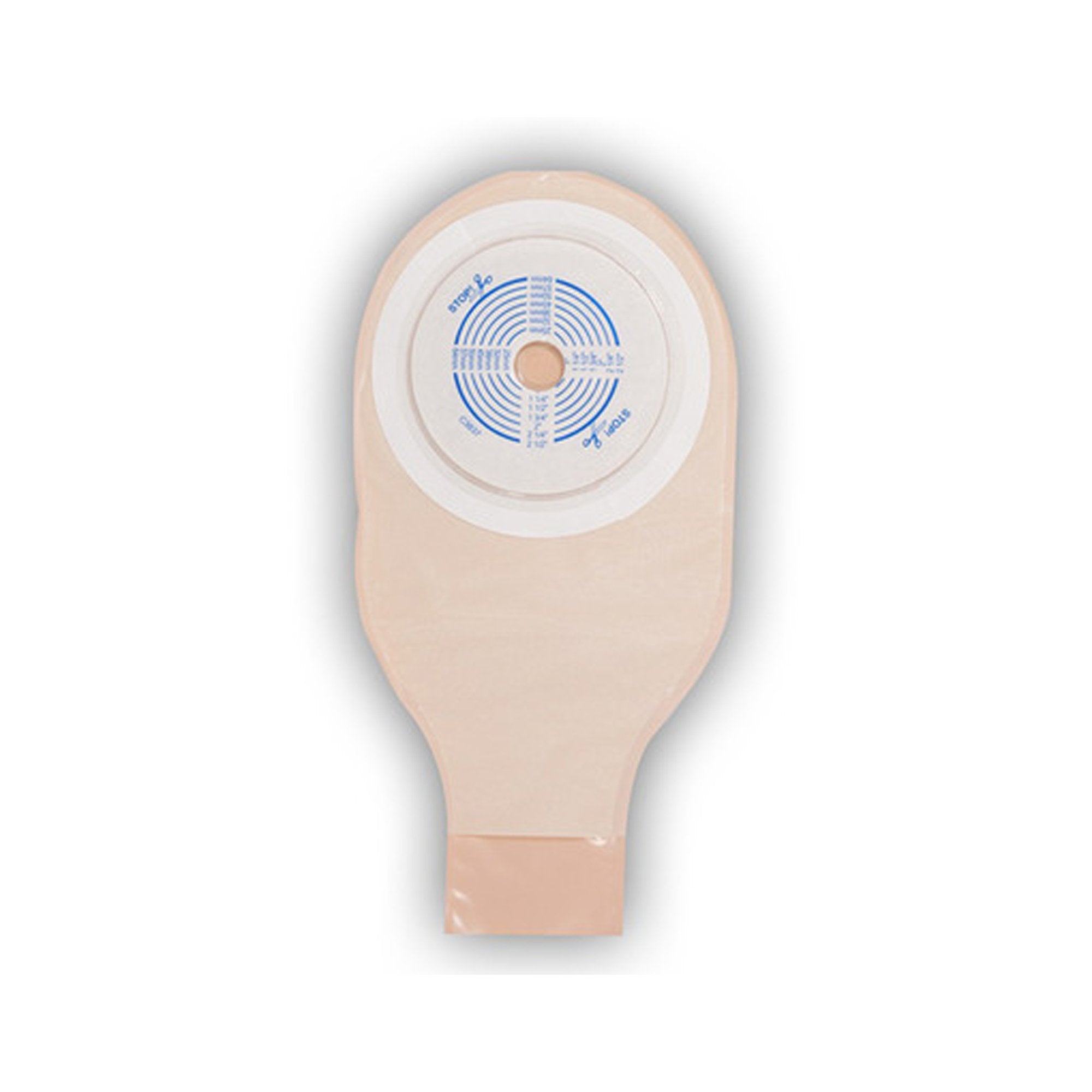 ActiveLife Colostomy Pouch One-Piece System 12 Inch Length Flat, Pre-Cut 1 Inch Stoma Drainable (150299_BX) 10/BX