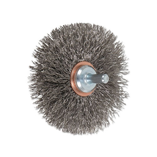 Advance Brush Mounted Crimped Wheel Brushes, Stainless Steel, 20,000 rpm, 3 in x 0.014 in (419-82913) Each