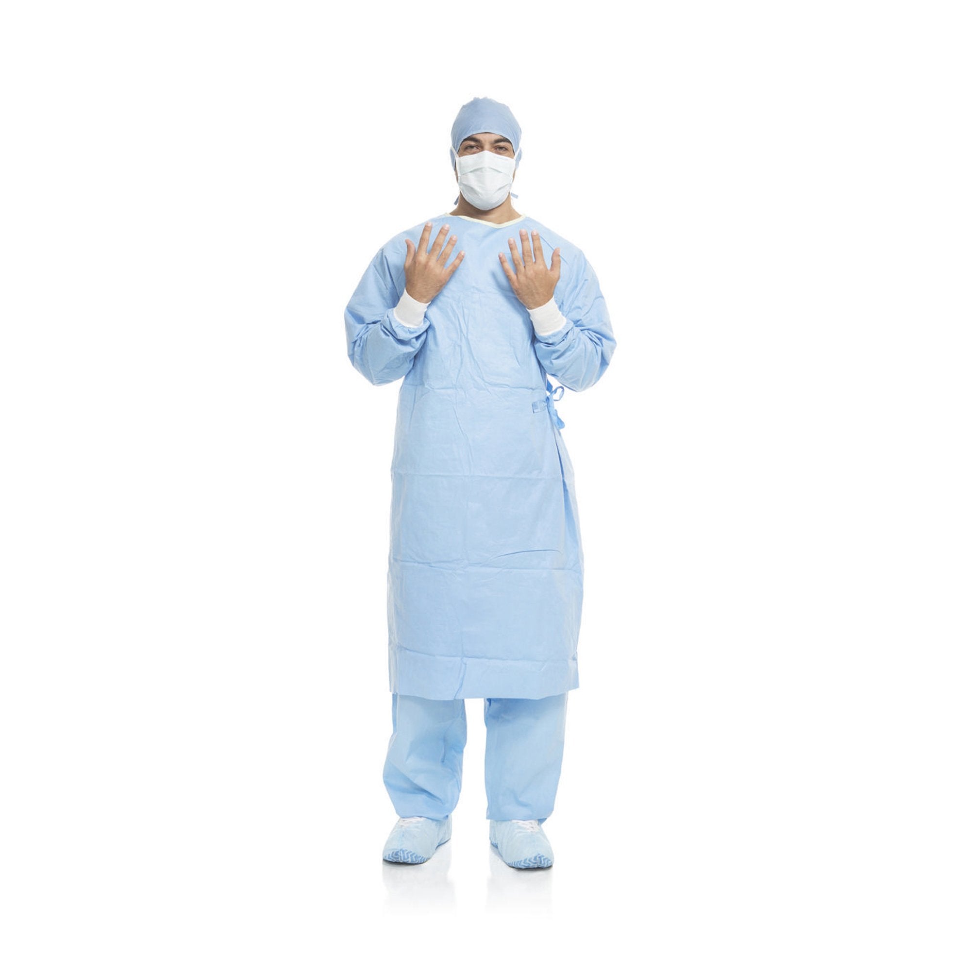 Aero Blue Surgical Gown with Towel Small / Medium Blue Sterile AAMI Level 3 Disposable (938742_CS) 34/CS