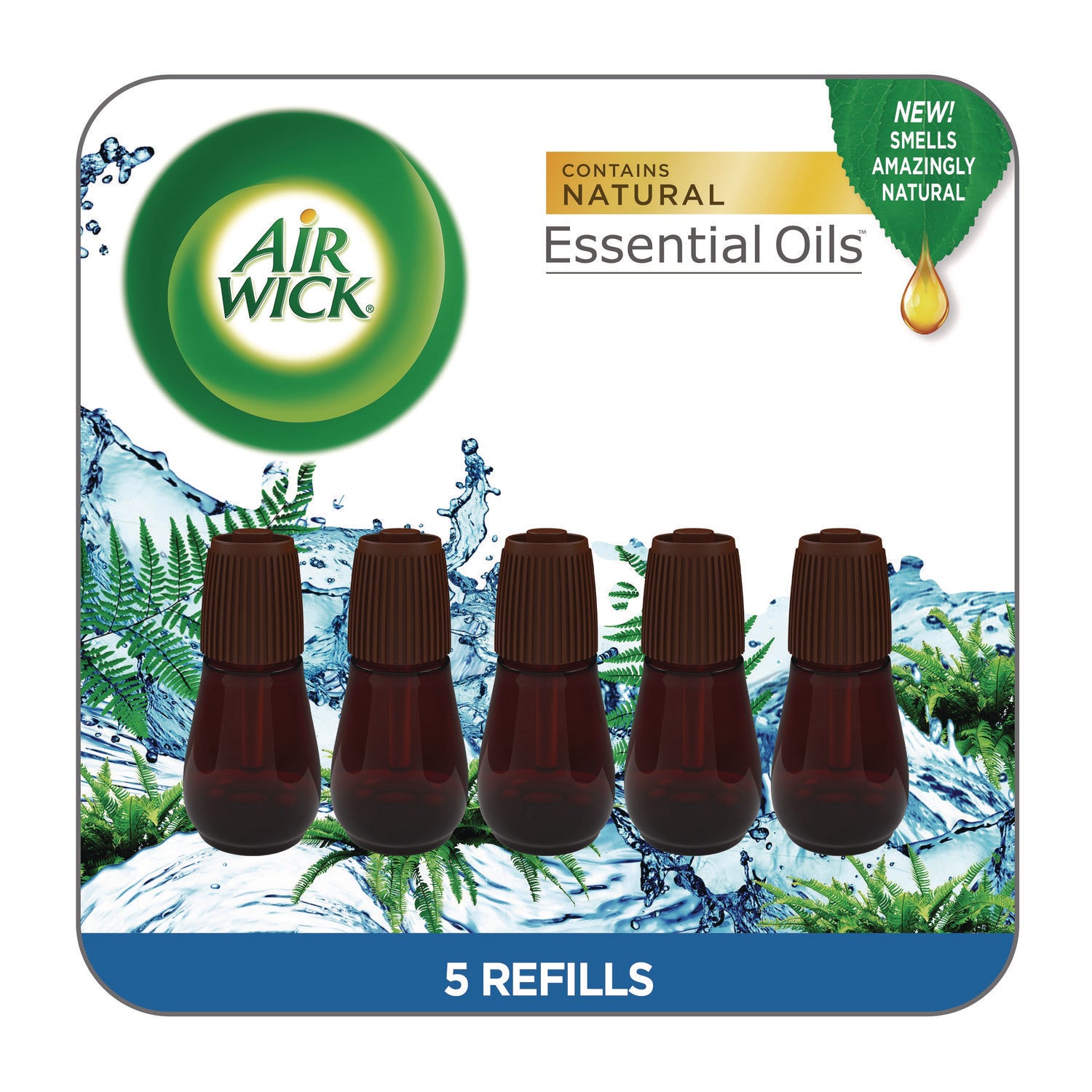 Air Wick Essential Mist Refill, Fresh Waters, 0.67 oz, 6/Pack (RAC03011PK) Pack of 5