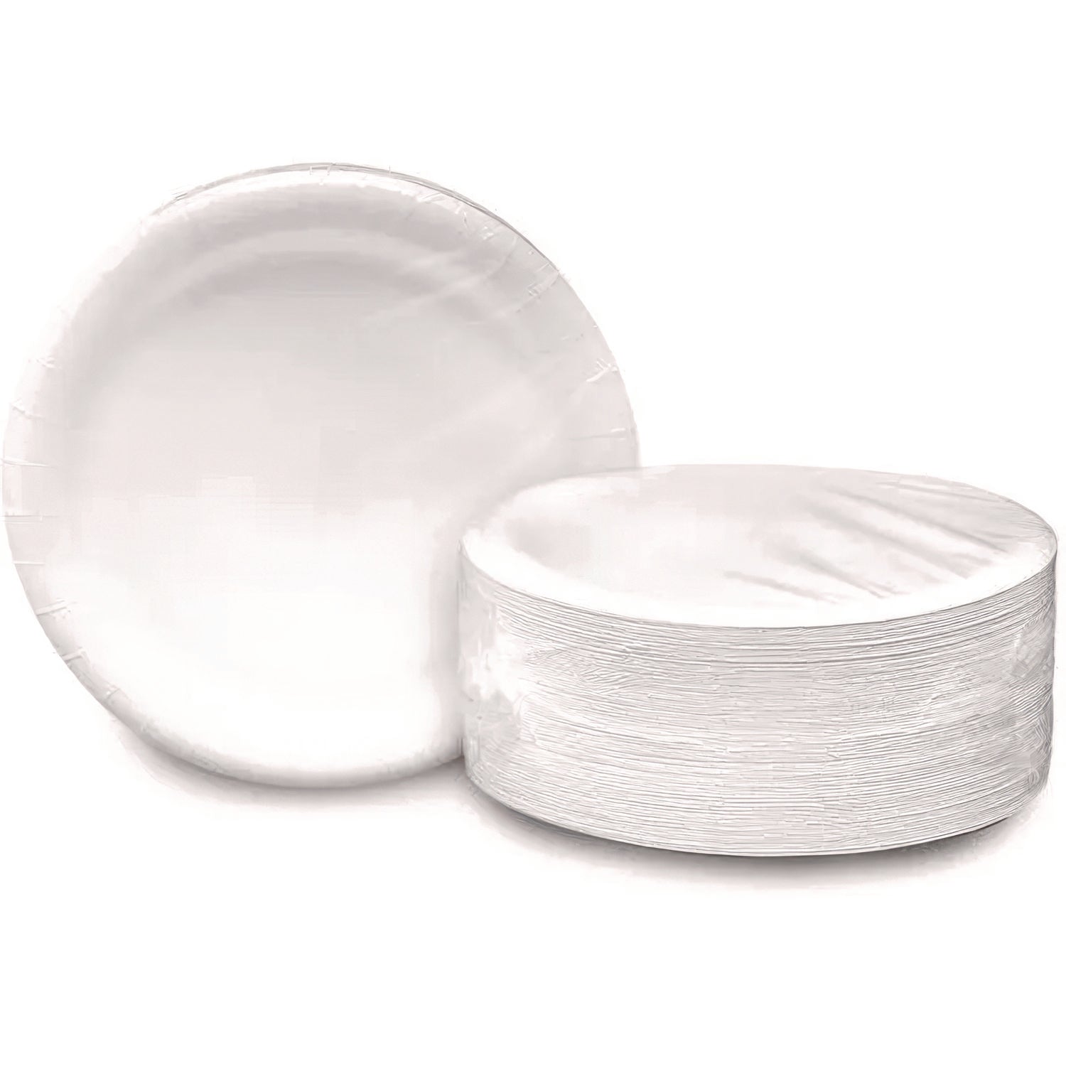 AJM Packaging Corporation Coated Paper Plates, 9" dia, White, 500/Carton (AJMCP9AJ004125A) Case of 500