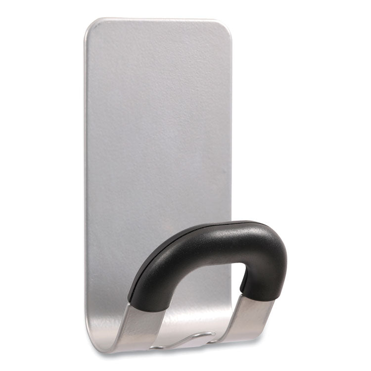 Alba Magnetic Coat Peg, ABS/Magnet/Steel, Black/Silver, Supports 11 lbs (ABAPMMAG2M) Each