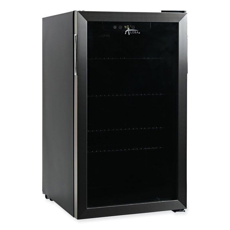 Alera 3.4 Cu. Ft. Beverage Cooler, Stainless Steel/Black (ALERFBC34) Each