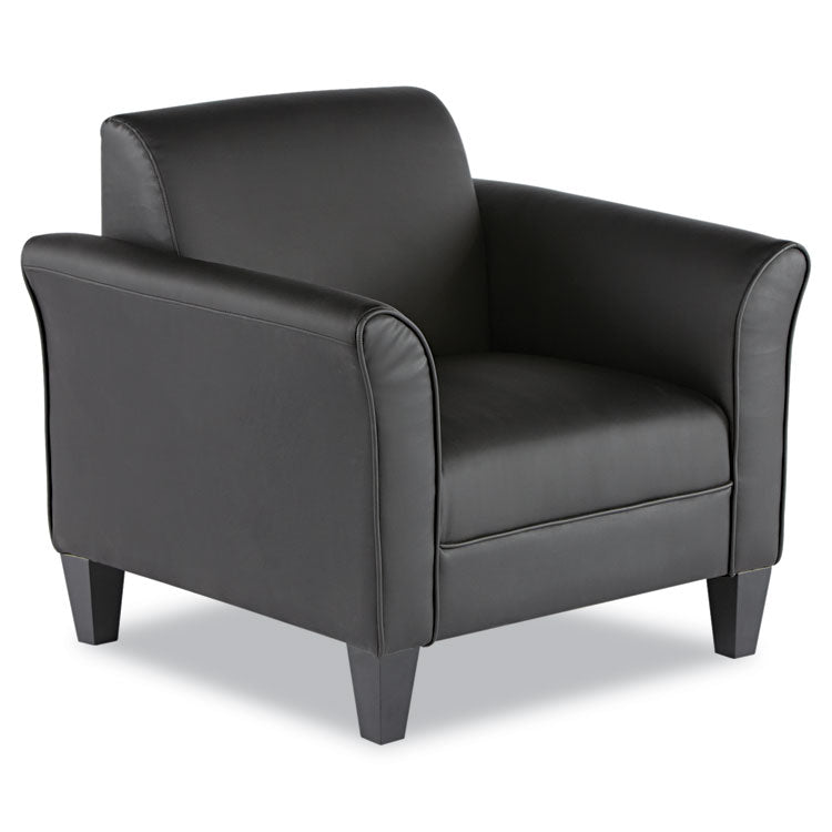 Alera Alera Reception Lounge Sofa Series Club Chair, 35.43" x 30.7" x 32.28", Black Seat, Black Back, Black Base (ALERL23LS10B) Each