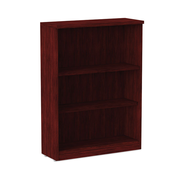 Alera Alera Valencia Series Bookcase, Three-Shelf, 31.75w x 14d x 39.38h, Mahogany (ALEVA634432MY) Each