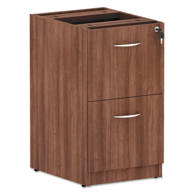 Alera Alera Valencia Series Full Pedestal File, Left/Right, 2 Legal/Letter-Size File Drawers, Modern Walnut, 15.63" x 20.5" x 28.5" (ALEVA542822WA) Each