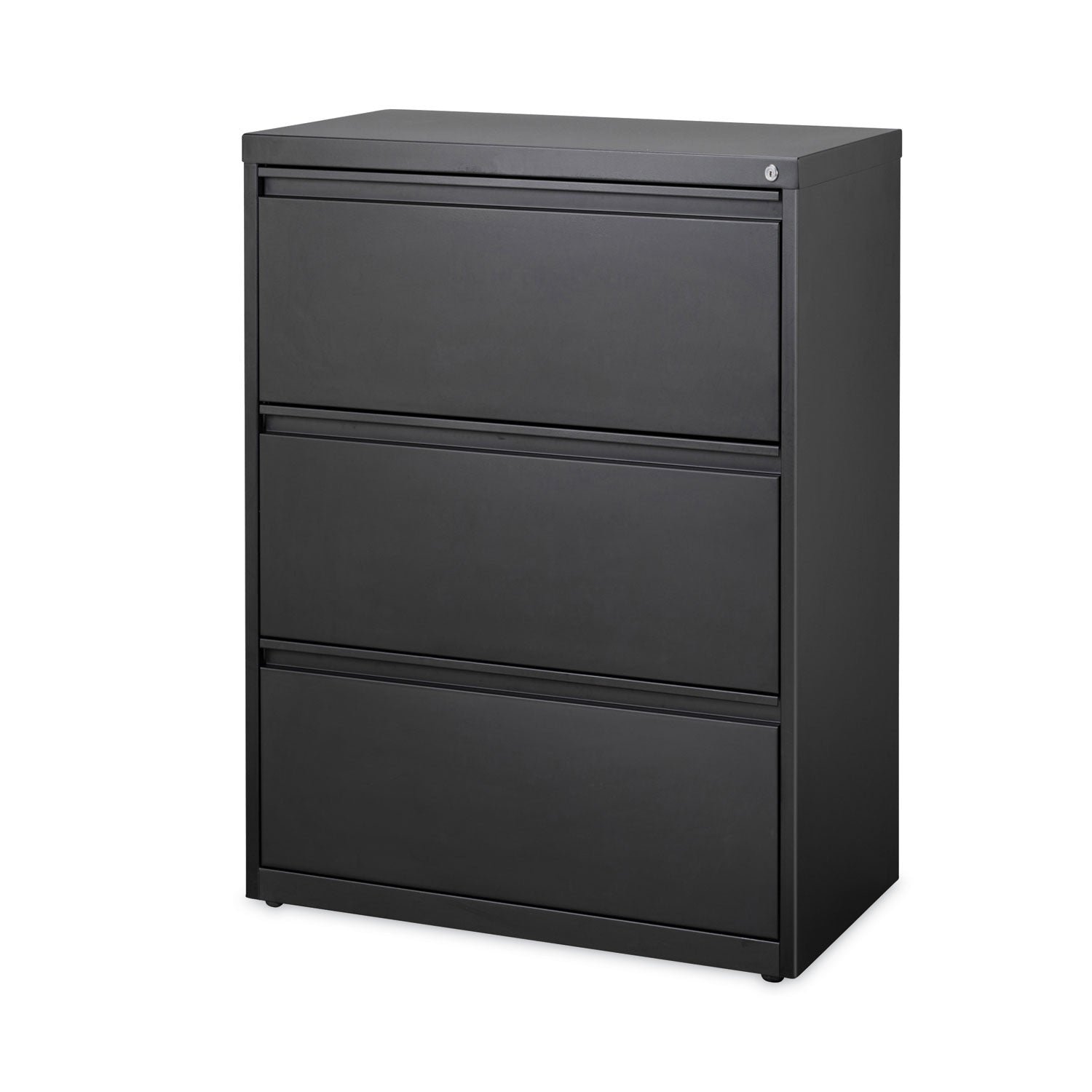 Alera Lateral File, Three Legal/Letter/A4-Size File Drawers, 30" x 18.62" x 40.25", Black (ALEHLF3041BL) Each