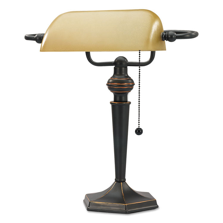 Alera Traditional Banker's Lamp, 10w x 13.38d x 16h, Antique Bronze (ALELMP537BZ) Each
