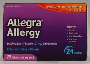 Allegra Allergy Relief 180 mg Strength Tablet 15 per Box (830718_BX) 15/BX