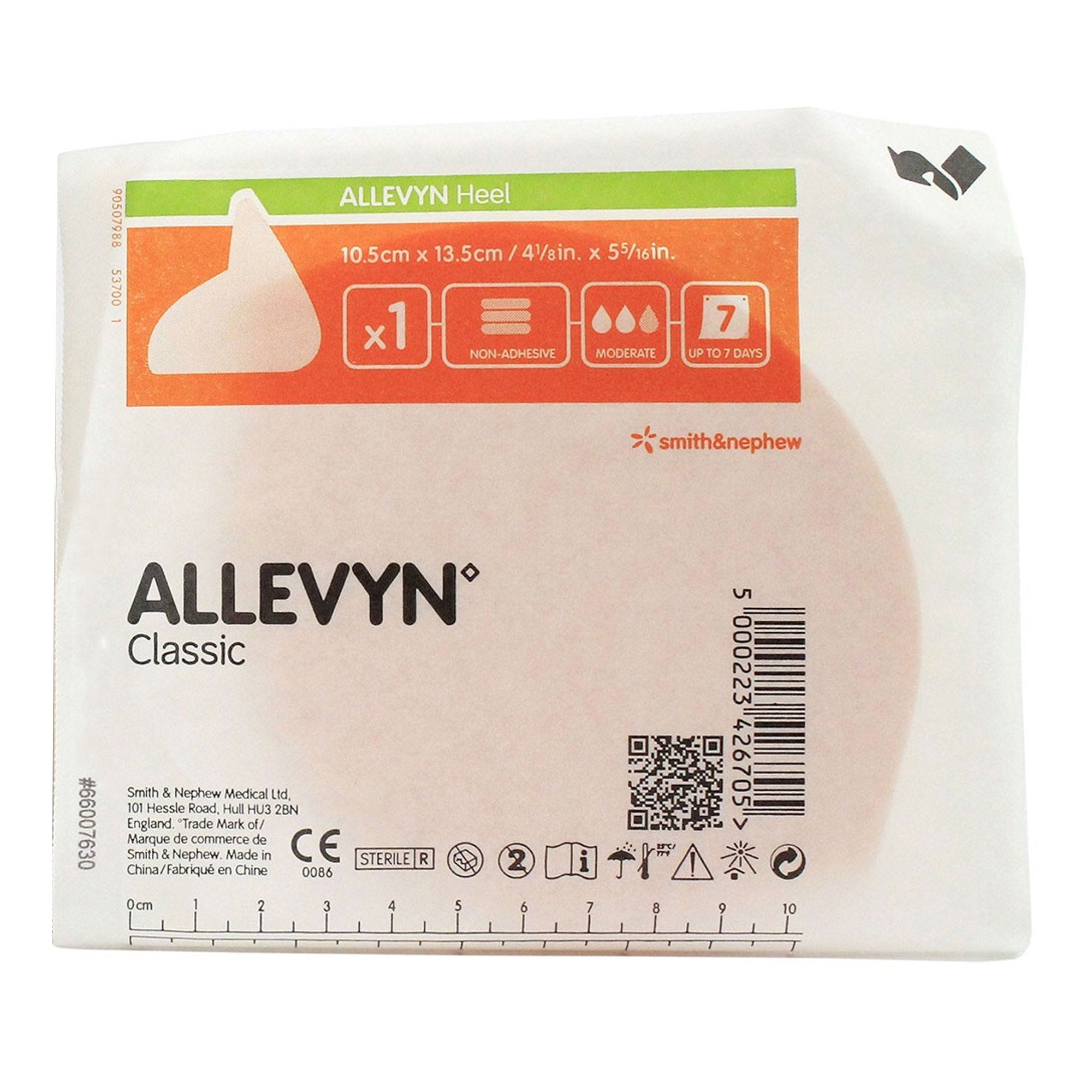 Allevyn Heel Foam Dressing 4-1/2 X 5-1/2 Inch Without Border Film Backing Nonadhesive Heel Sterile (407366_CS) 30/CS
