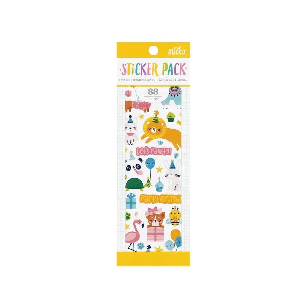 PARTY ANIMAL STICKER PACK 88 PCS