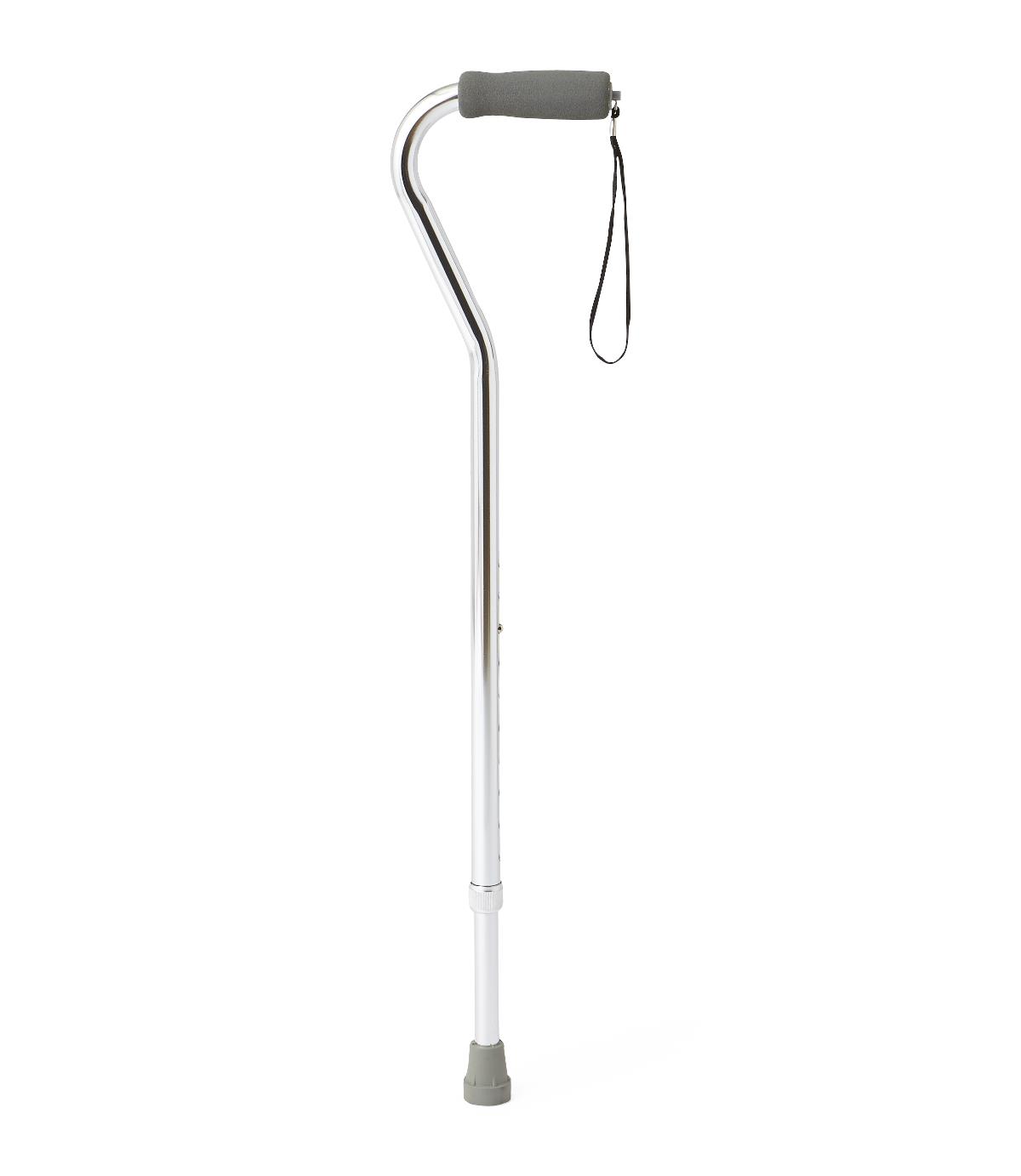 Aluminum Fashion Cane with Offset Handle, Chrome, 6/CS (MDS86420CHRW) Case of 6