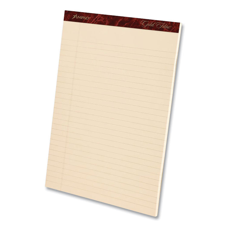 Ampad Gold Fibre Writing Pads, Narrow Rule, 50 Canary-Yellow 5 x 8 Sheets, 4/Pack (TOP20029) Pack of 4