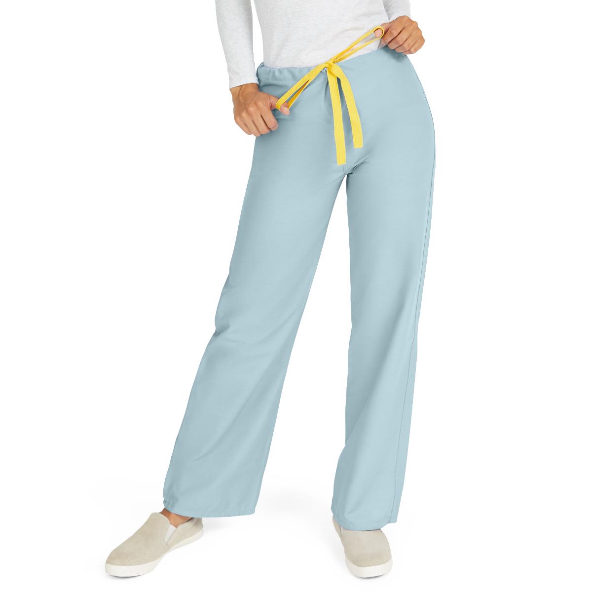 AngelStat Unisex Reversible Scrub Pants with Drawstring Waist, Misty, Size XS, Angelica Color Code, 1 EA (M600NTZXS-CA) Each