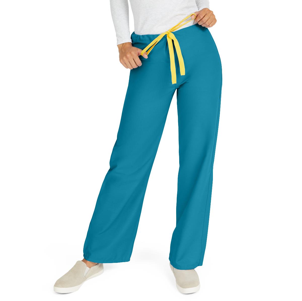 AngelStat Unisex Reversible Scrub Pants with Drawstring Waist, Peacock, Size XS, Angelica Color Code, 1 EA (600NBTXS-CA) Each