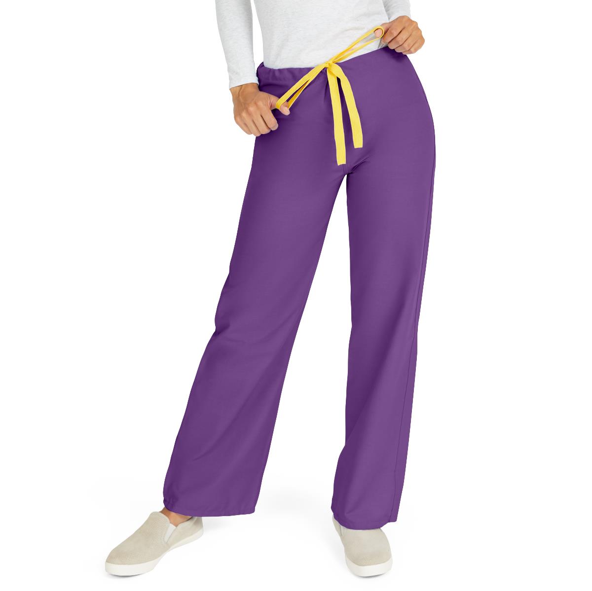 AngelStat Unisex Reversible Scrub Pants with Drawstring Waist, Regal Purple, Size S, Angelica Color Code, 1 EA (600NRPS-CA) Each