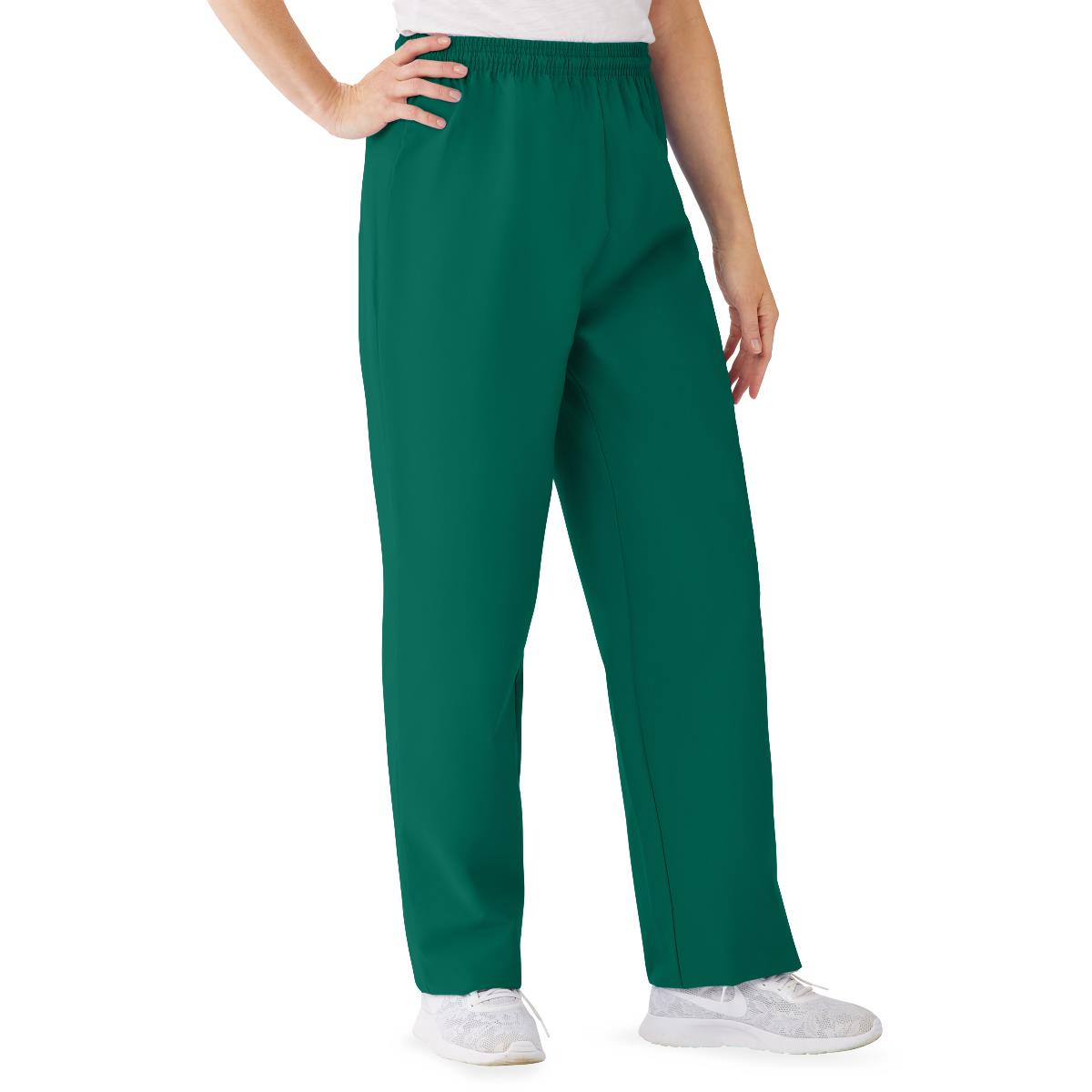 AngelStat Women's Elastic Waist Scrub Pants with Drawstring, Size 5XL, Hunter, 1 EA (854NHG5XL) Each