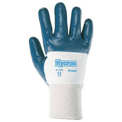 Ansell Hycron Nitrile Coated Gloves, Size 10, Blue (012-27-600-10) 12 Pairs