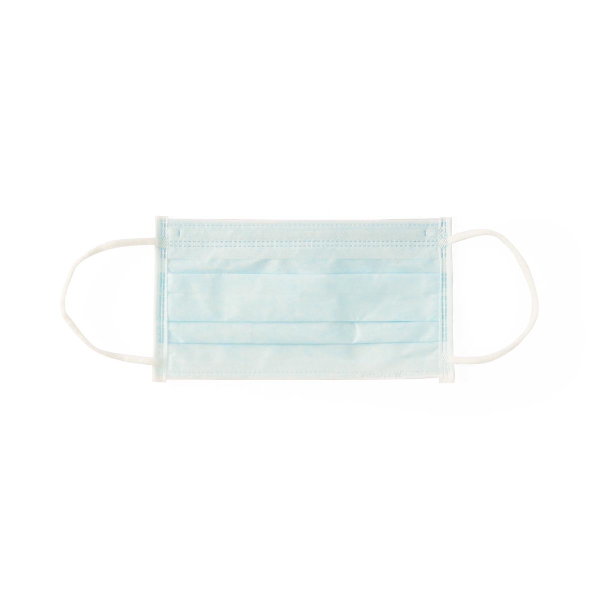 ASTM Level 1 Procedure Face Mask with Anti-Fog Strip and Ear Loops, Blue, 50/BX (NON27408ELZ) Box of 50