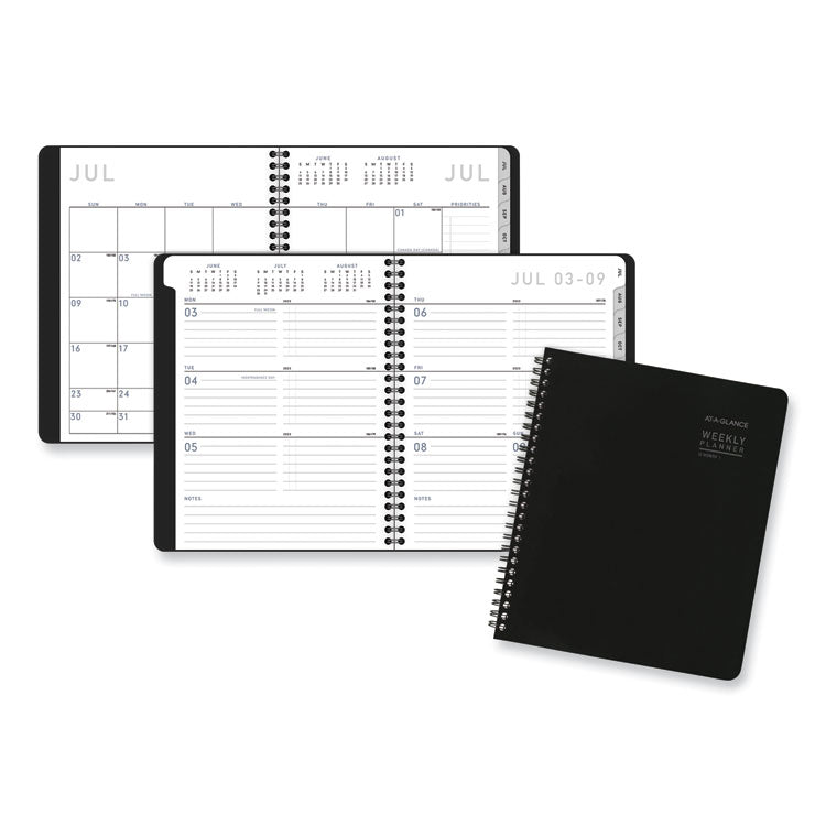 AT-A-GLANCE Contempo Lite Academic Year Weekly/Monthly Planner, 8.75 x 7.87, Black Cover, 12-Month (July to June): 2025 to 2026 (AAG7058XL05) Each