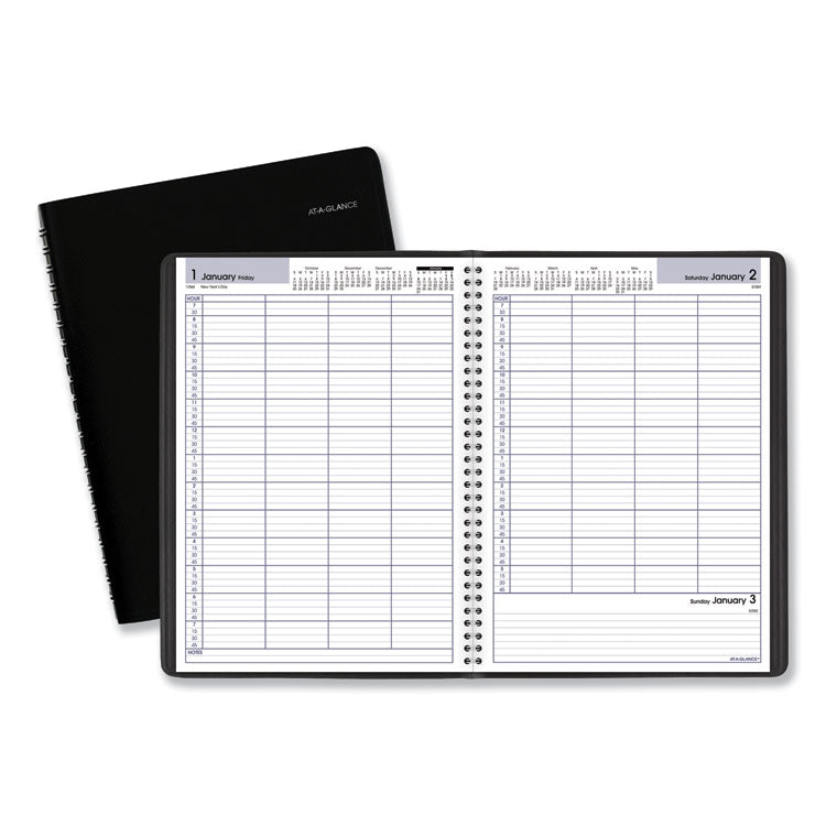 AT-A-GLANCE DayMinder Four-Person Group Daily Appointment Book, 11 x 8, Black Cover, 12-Month (Jan to Dec): 2026 (AAGG56000) Each