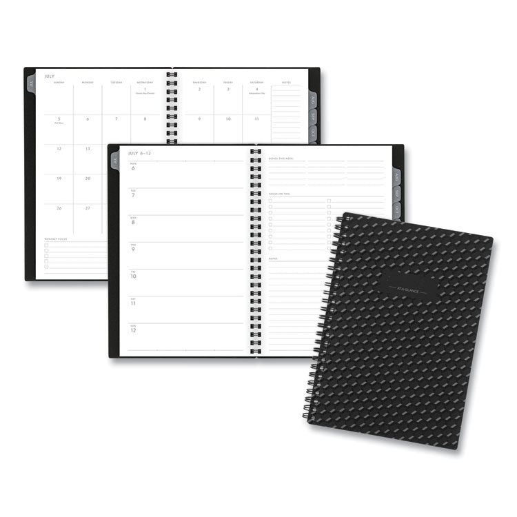 AT-A-GLANCE Elevation Academic Weekly/Monthly Planner, 8.5 x 5.5, Black Cover, 12-Month (July to June): 2024 to 2025 (AAG75101P05) Each