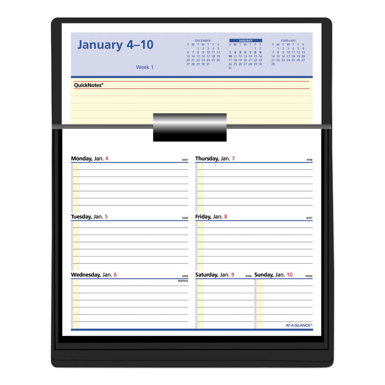 AT-A-GLANCE Flip-A-Week Desk Calendar Refill with QuickNotes, 7 x 6, White Sheets, 12-Month (Jan to Dec): 2026 (AAGSW70650) Each