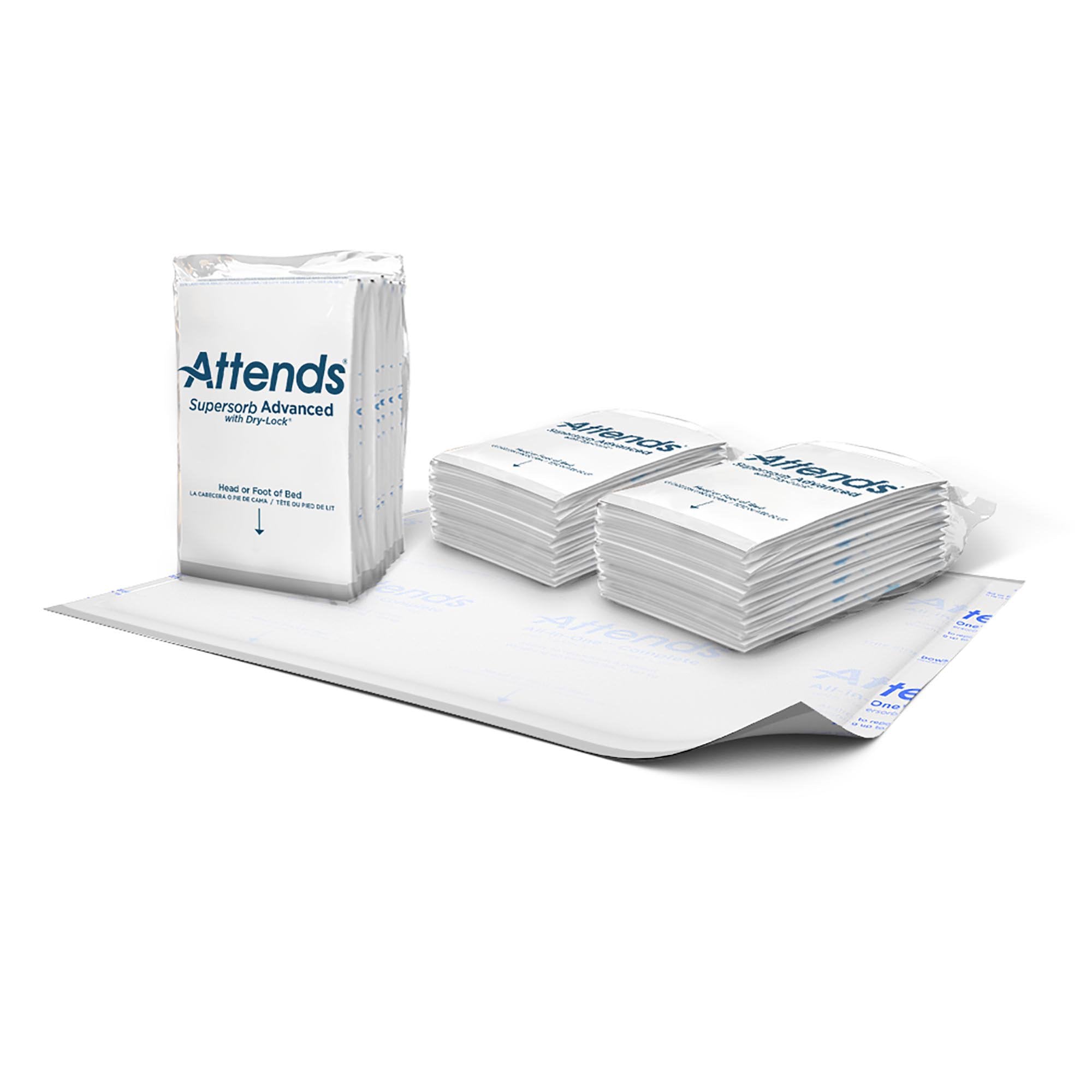 Attends Supersorb Advanced Disposable Underpad 30 X 36 Inch Dry-Lock Core Heavy Absorbency (680802_CS) 12/CS
