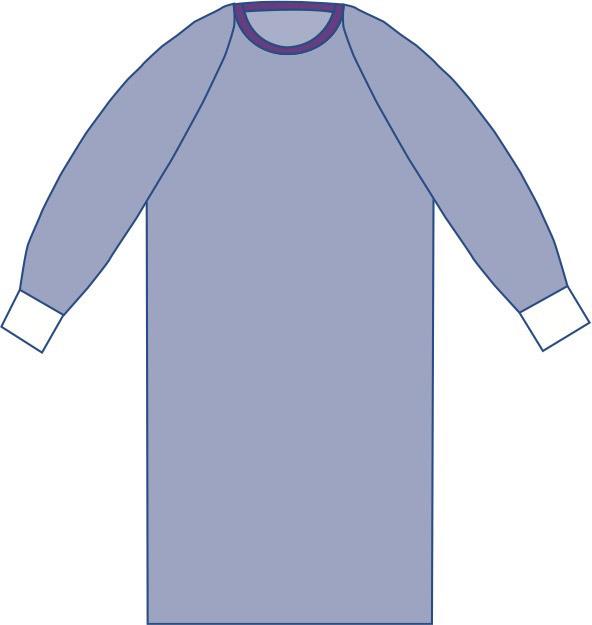 Aurora Nonreinforced Gown with Raglan Sleeves, Sterile, Size 2XL, 28/CS (DYNJP2803) Case of 28