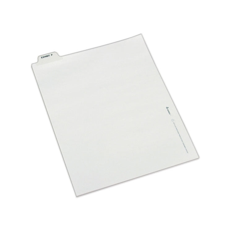 Avery Avery-Style Preprinted Legal Bottom Tab Dividers, 26-Tab, Exhibit P, 11 x 8.5, White, 25/Pack (AVE12389) Pack of 25