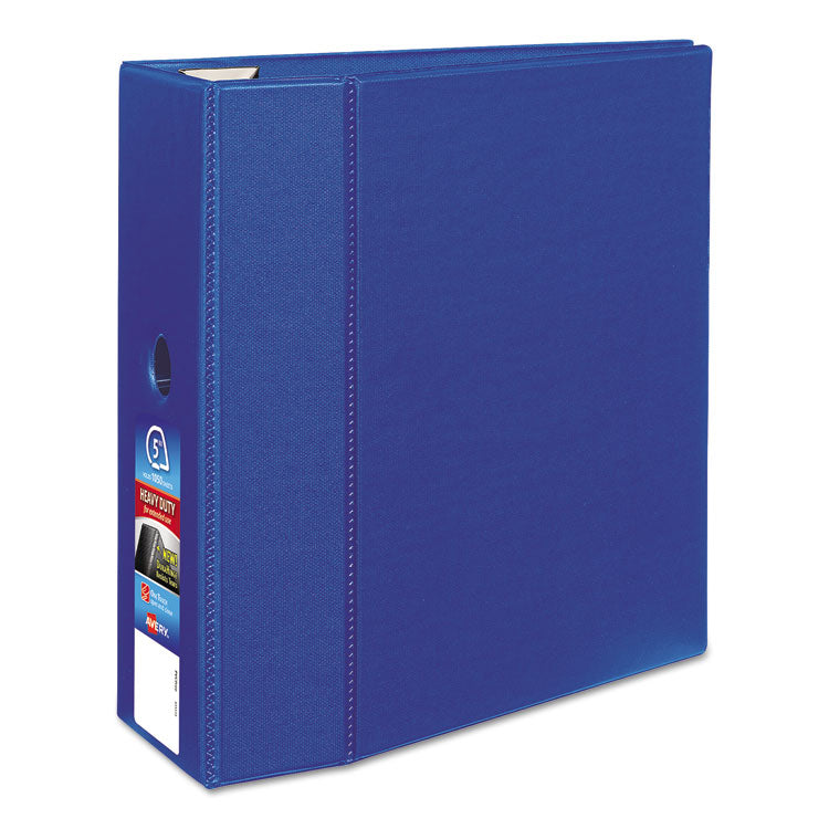 Avery Heavy-Duty Non-View Binder with DuraHinge, Locking One Touch EZD Rings and Thumb Notch, 3 Rings, 5" Capacity, 11 x 8.5, Blue (AVE79886) Each
