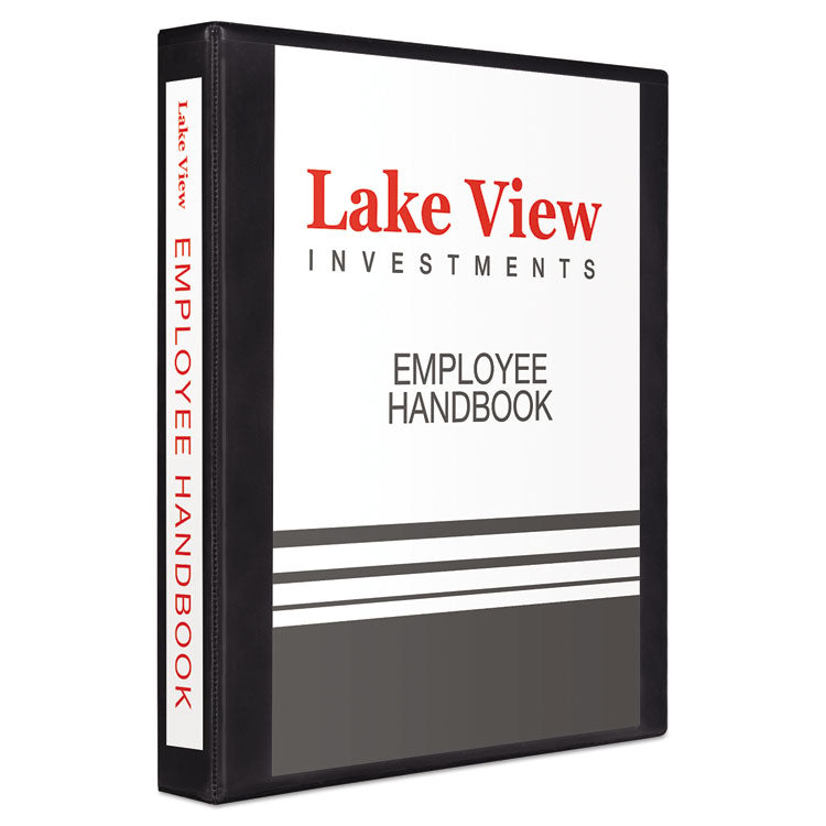Avery Heavy-Duty View Binder with DuraHinge and One Touch EZD Rings, 3 Rings, 1" Capacity, 11 x 8.5, Black (AVE79699) Each