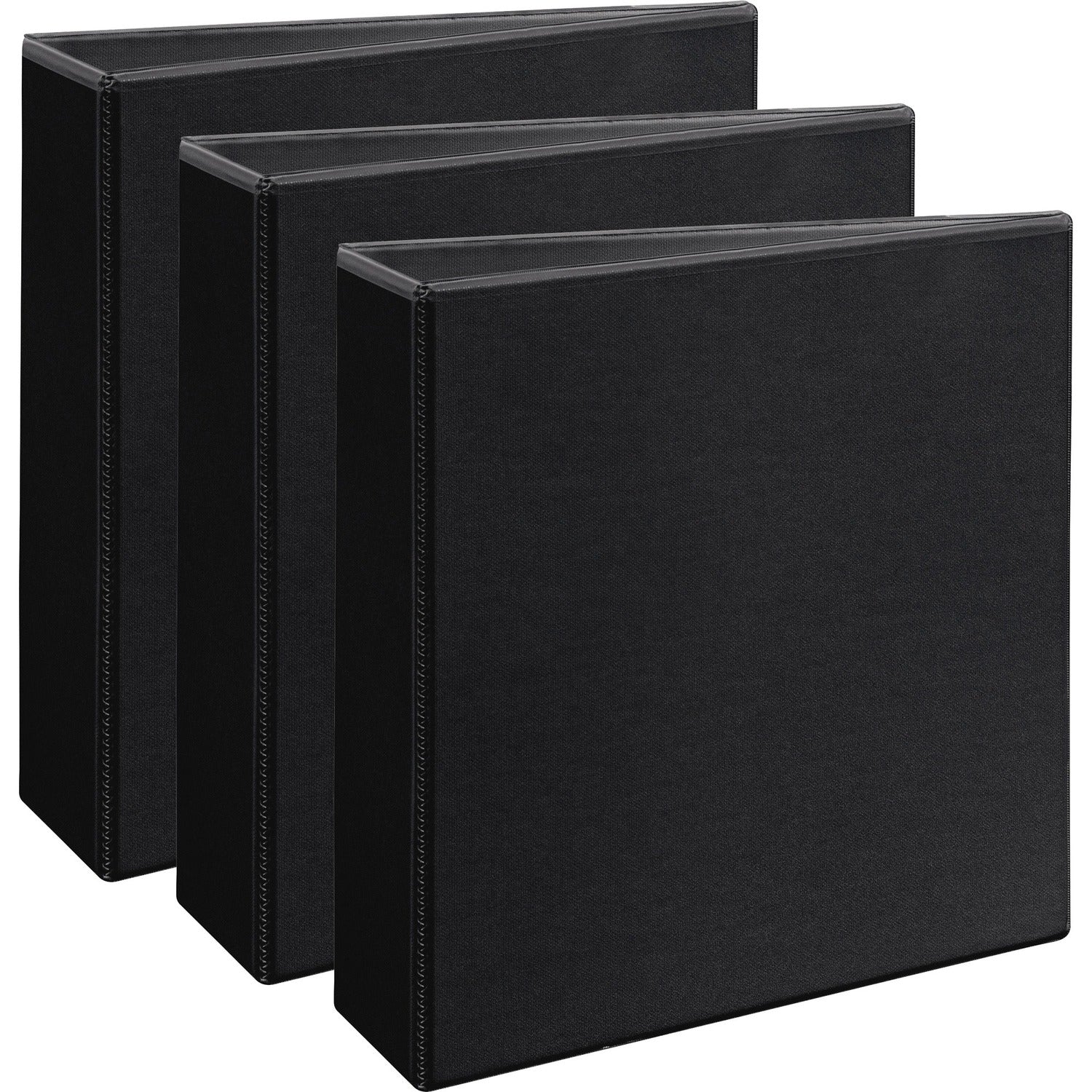 Avery® Slant-Ring View Binders, 3" Capacity, 11" x 8-1/2", 3/BD, Black (AVE09700BD) Pack of 3