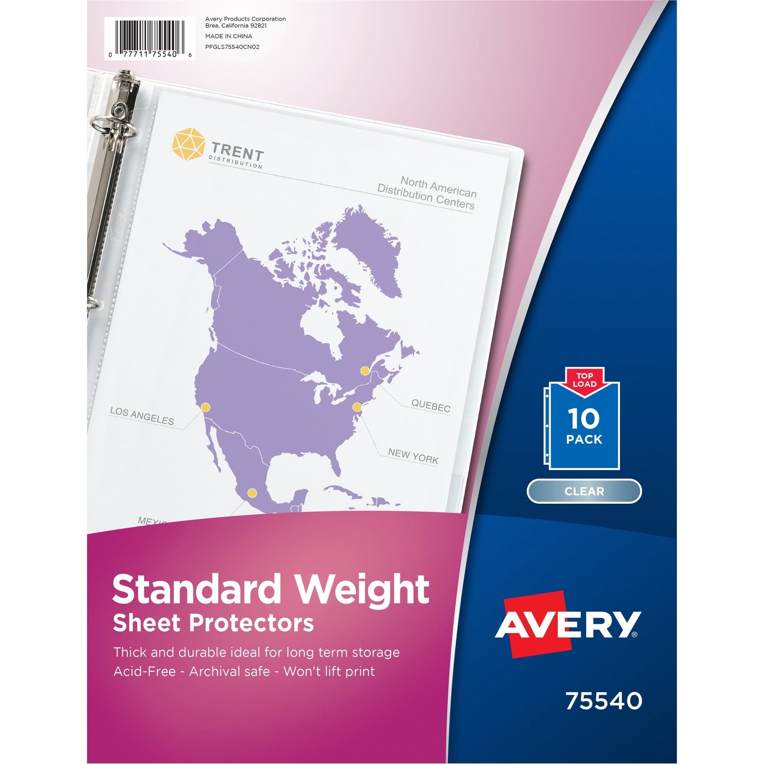 Avery® Standard Weight Sheet Protectors, Pack of 10 (AVE75540) 1 Case of 10