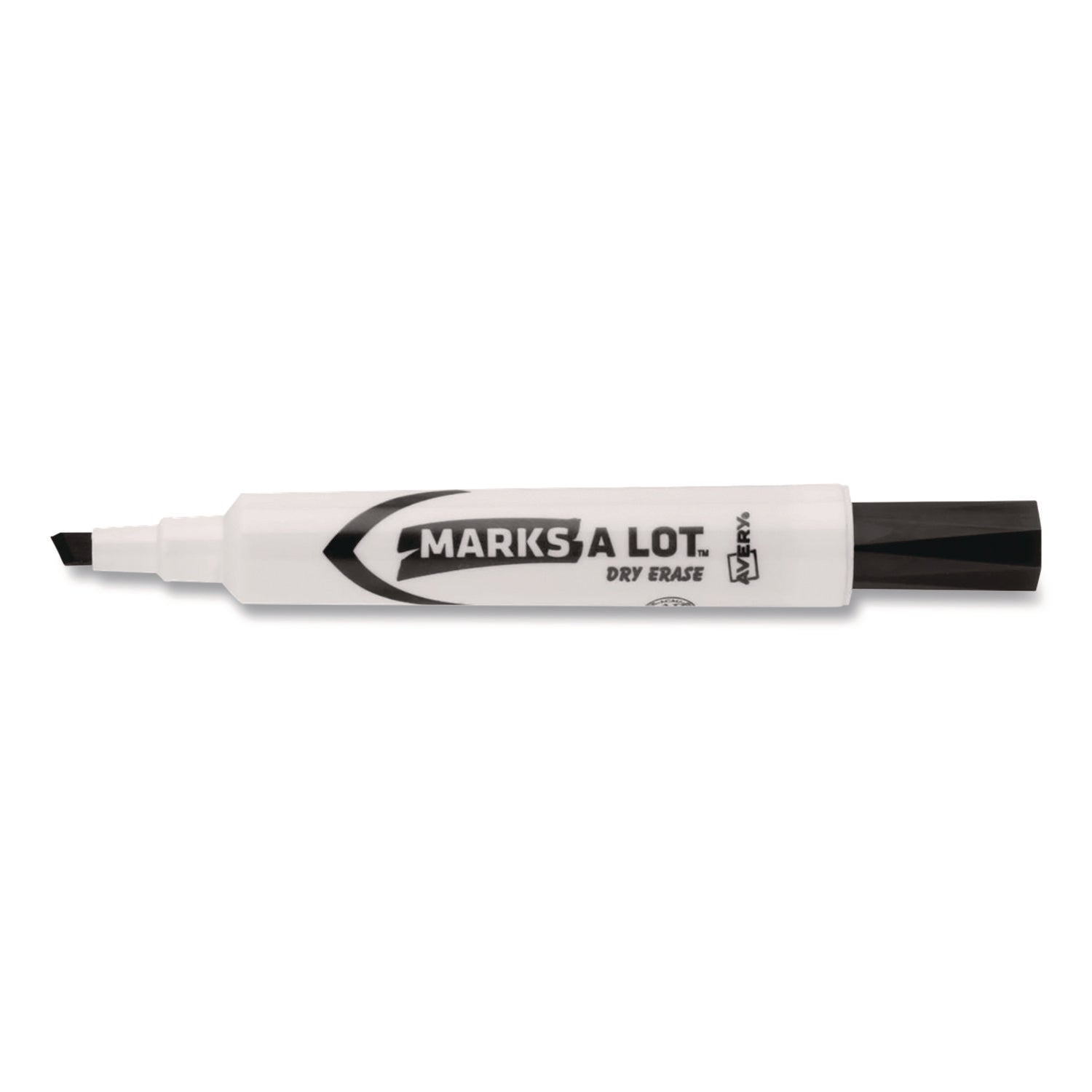 Avery MARKS A LOT Desk-Style Dry Erase Markers, Broad Chisel Tip, Black (AVE24408EA) Each