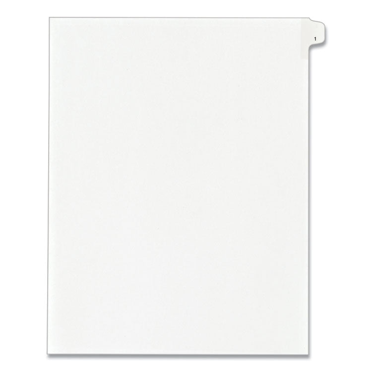 Avery Preprinted Legal Exhibit Side Tab Index Dividers, Allstate Style, 10-Tab, 1, 11 x 8.5, White, 25/Pack (AVE82199) Set of 25